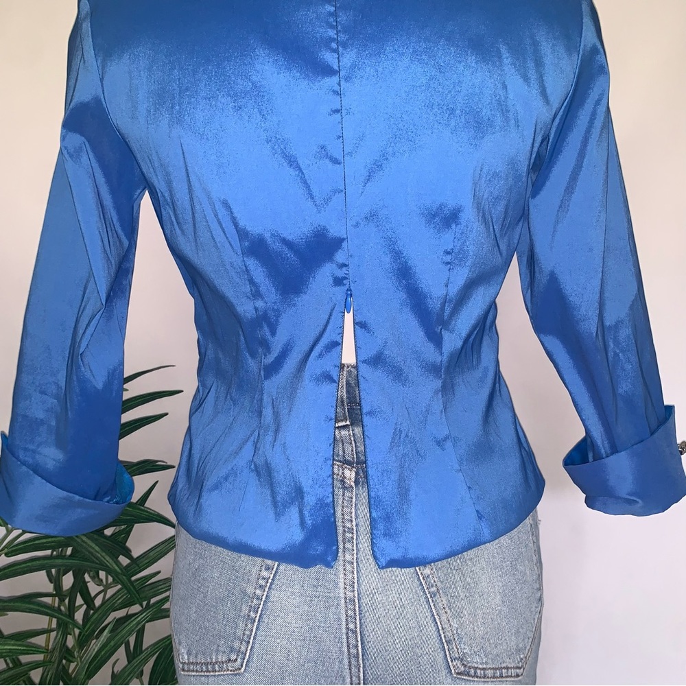 v i n t a g e :: Dramatic Pleated Glam Rhinestone Statement Blouse - Picture 9 of 13